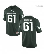 Youth Cole Chewins Michigan State Spartans #61 Nike NCAA Green Authentic College Stitched Football Jersey TX50U57WK